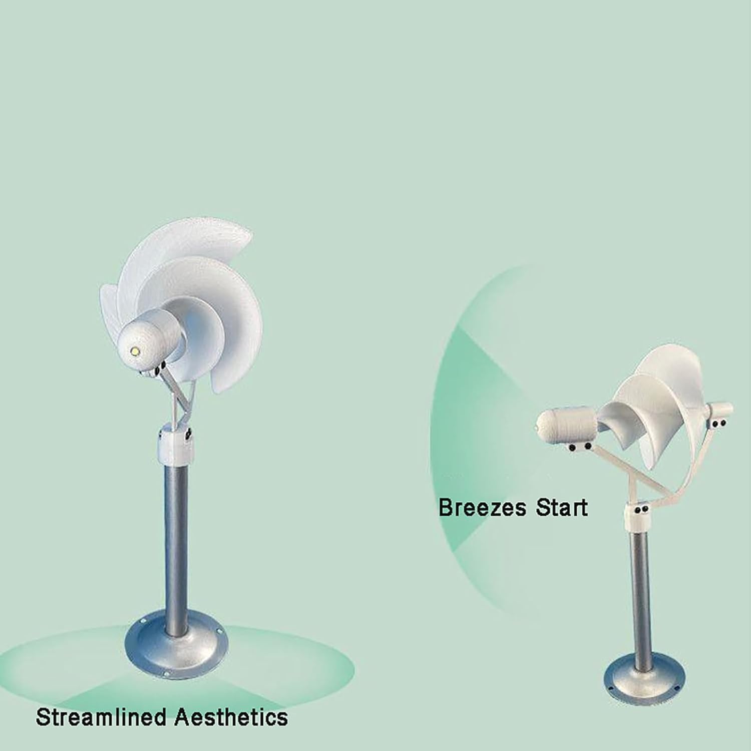 DIY Wind Turbine Model, 12V Vertical Wind Turbine Spiral with Anti-Slip Base, 190mm Bracket Height and 1-10w Output Power, Efficient Power Generation and Easy to Carry, for Marine, Home, Windmill