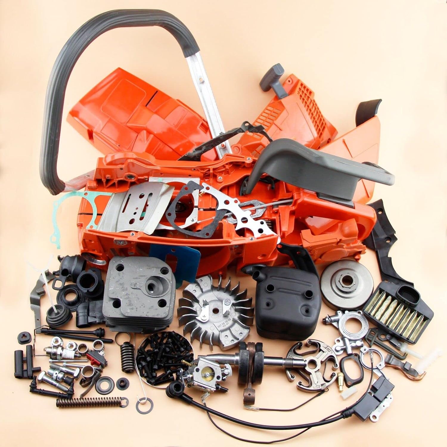 Replacement Tool Part for Chainsaw Complete Parts for Husquarna 365 362 371 372 XP Fuel Tank Rear Handle (CN072024-2121)