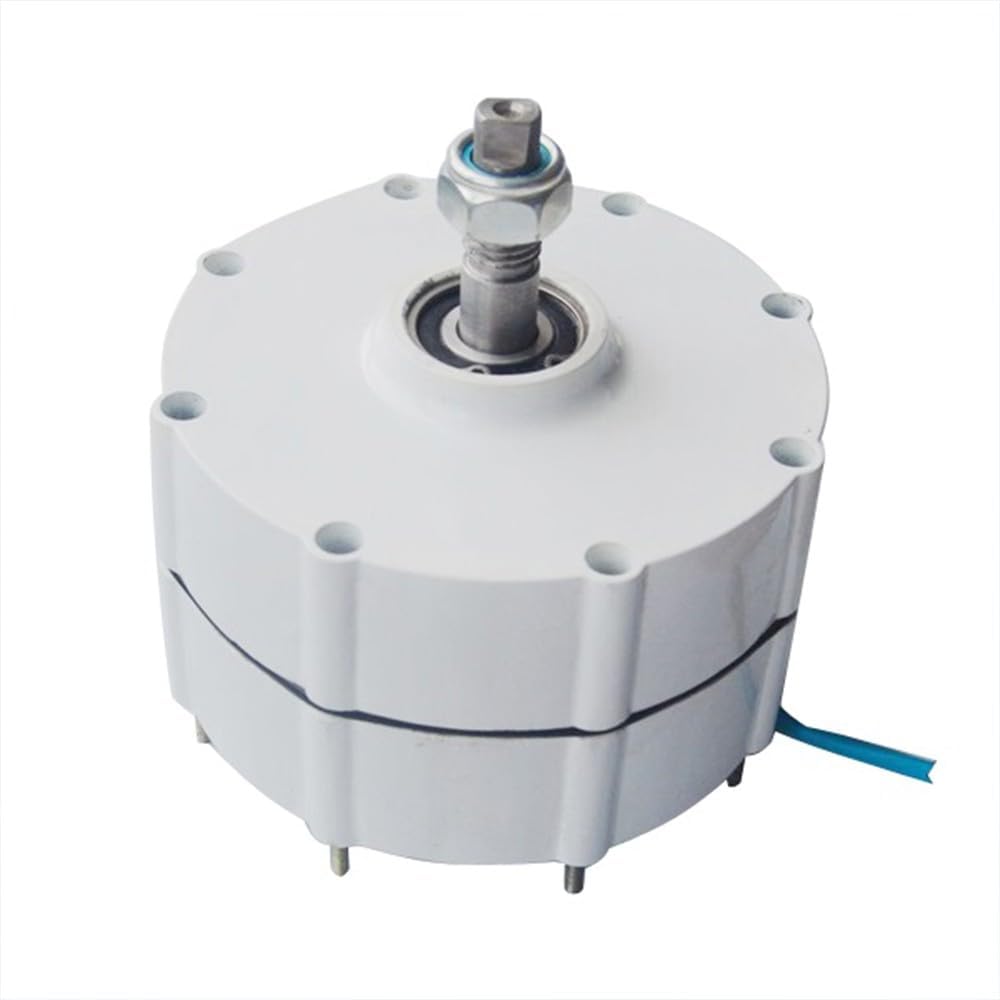 Wind Turbine, Wind Turbine and Water Turbine Low Speed 600W 800W 1000W 12V 24V 48V Gearless Permanent Magnet Generator Horizontal Wind Turbine(with Base,48V_600W)