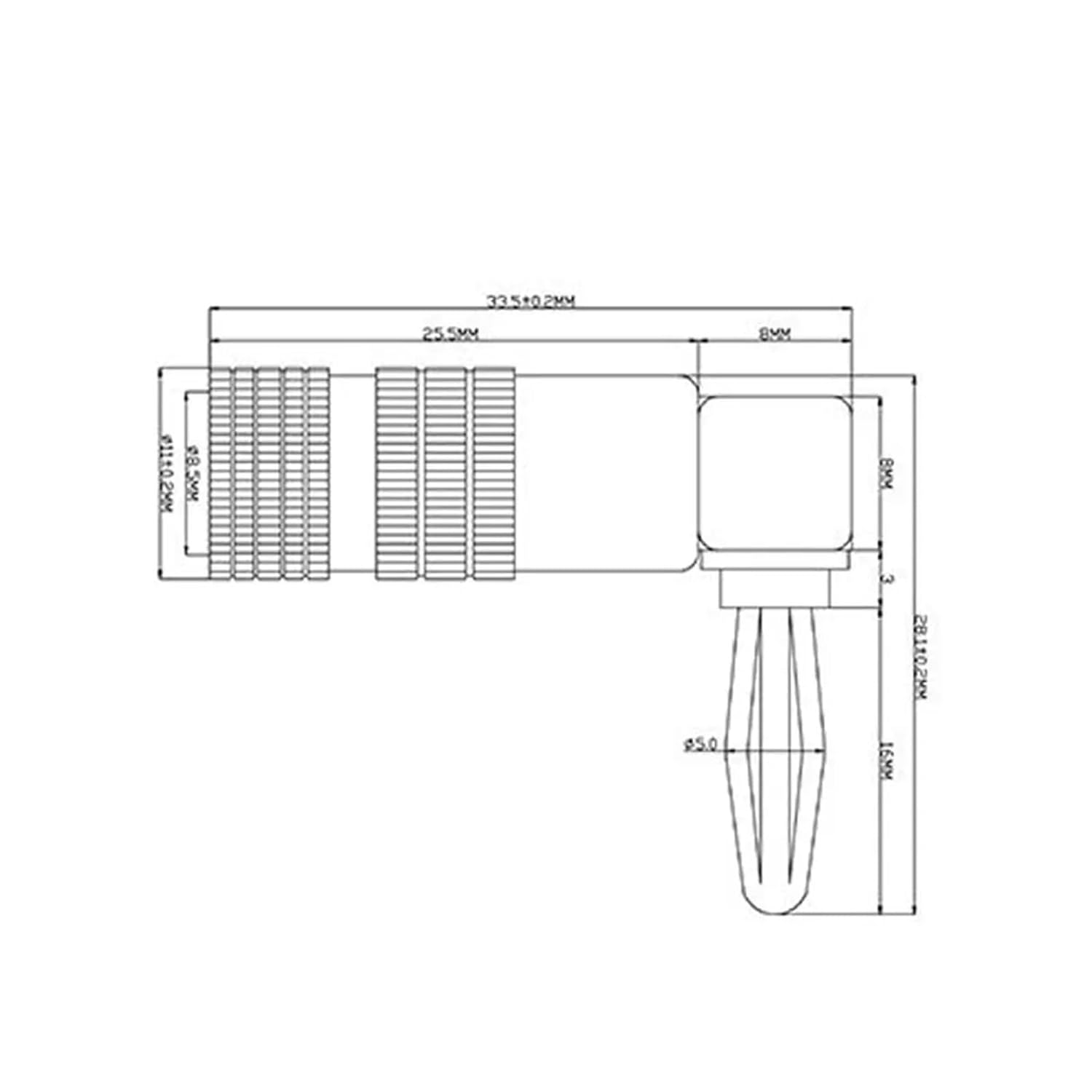 Dual Screw Lock Banana Speaker Cable Connector Right Angle Banana Adapters Jacks Amplifier Connector Banana(24 Pieces)