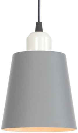 Pendant Lamp Nordic Minimalist Iron Art Pendant Lamp,E27 Base Single-Head Chandelier,Personality Height Adjustable Hanging Light,Cafe Bedside Porch Decorative Lighting Fixtures(Natural)