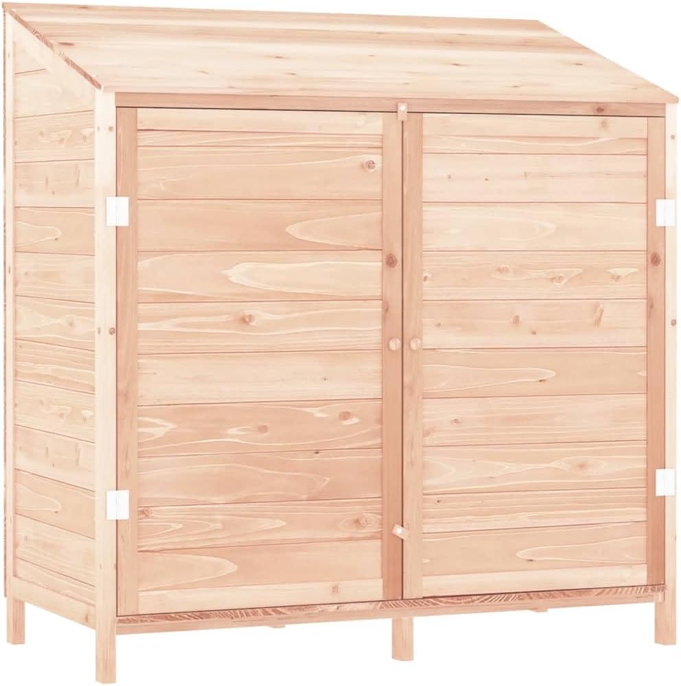 vidaXL Garden Shed - Solid Fir Wood - Ample Storage Space - Suitable for Various Garden Tools and Accessories - Sturdy Frame - Weather