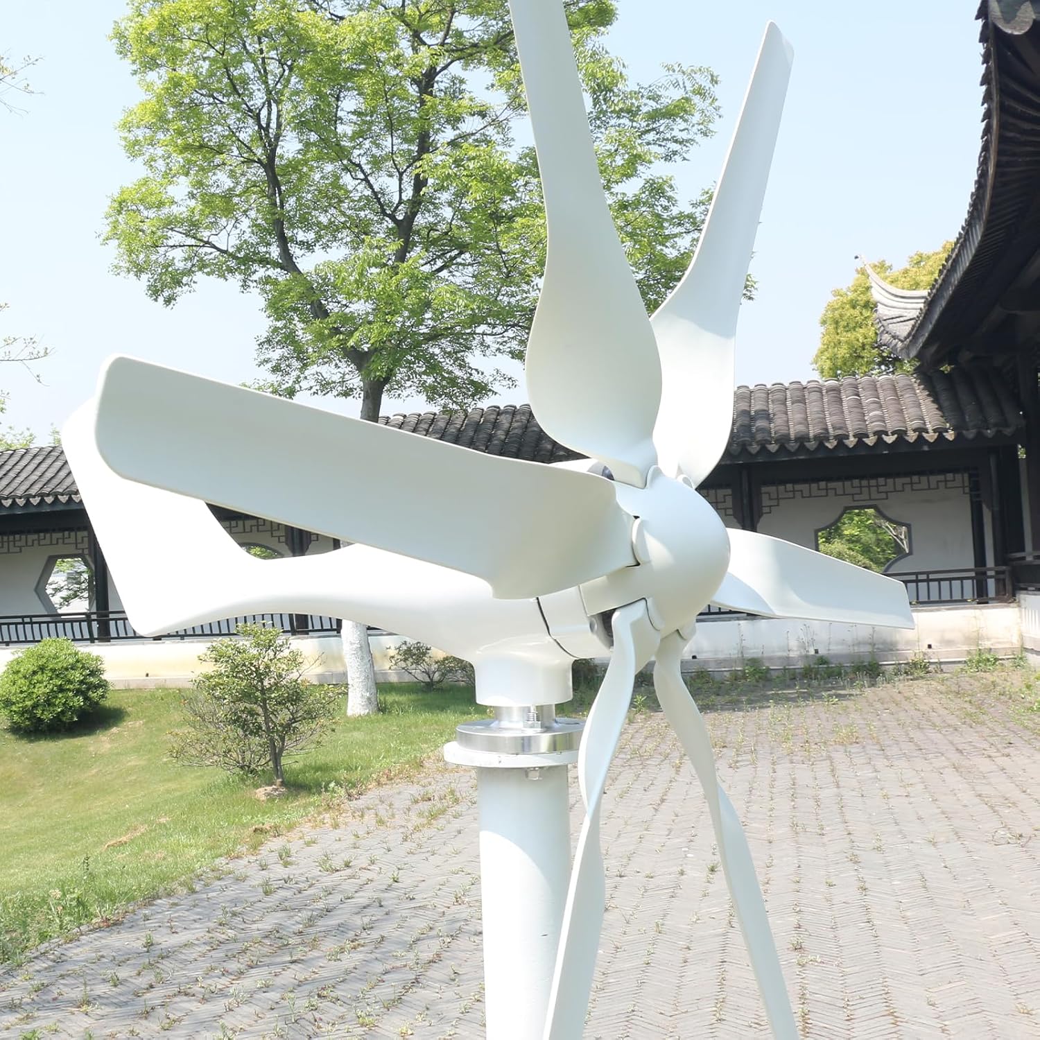 Wind Turbine Generator 400W 24V 6-Blade Wind Power Generator with Mppt Charge Controller,RV Wind Power Generator, Off Grid Windmill Generator Suit for Hybrid Solar Wind System