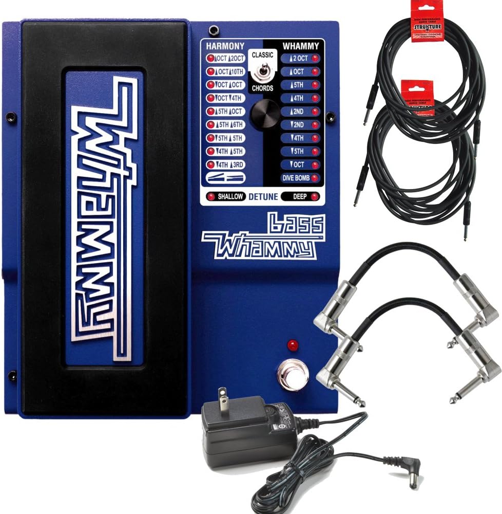 Digitech Bass Whammy Effect Pedal with Power Supply and Cables