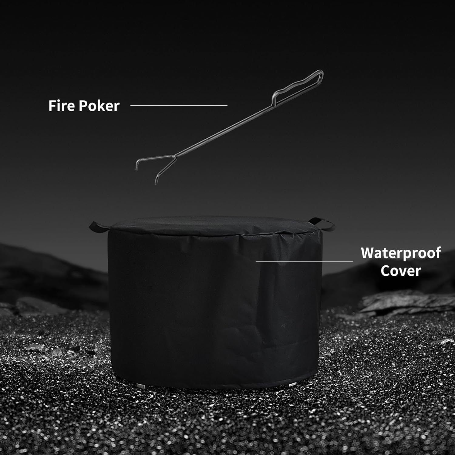 27 inch Smokeless Fire Pit with Waterproof Cover, Stainless Steel Outdoor Smokeless Firepit, Wood Burning Fire Pits for Camping, Bonfire,Low Smoke Firepit for Outside