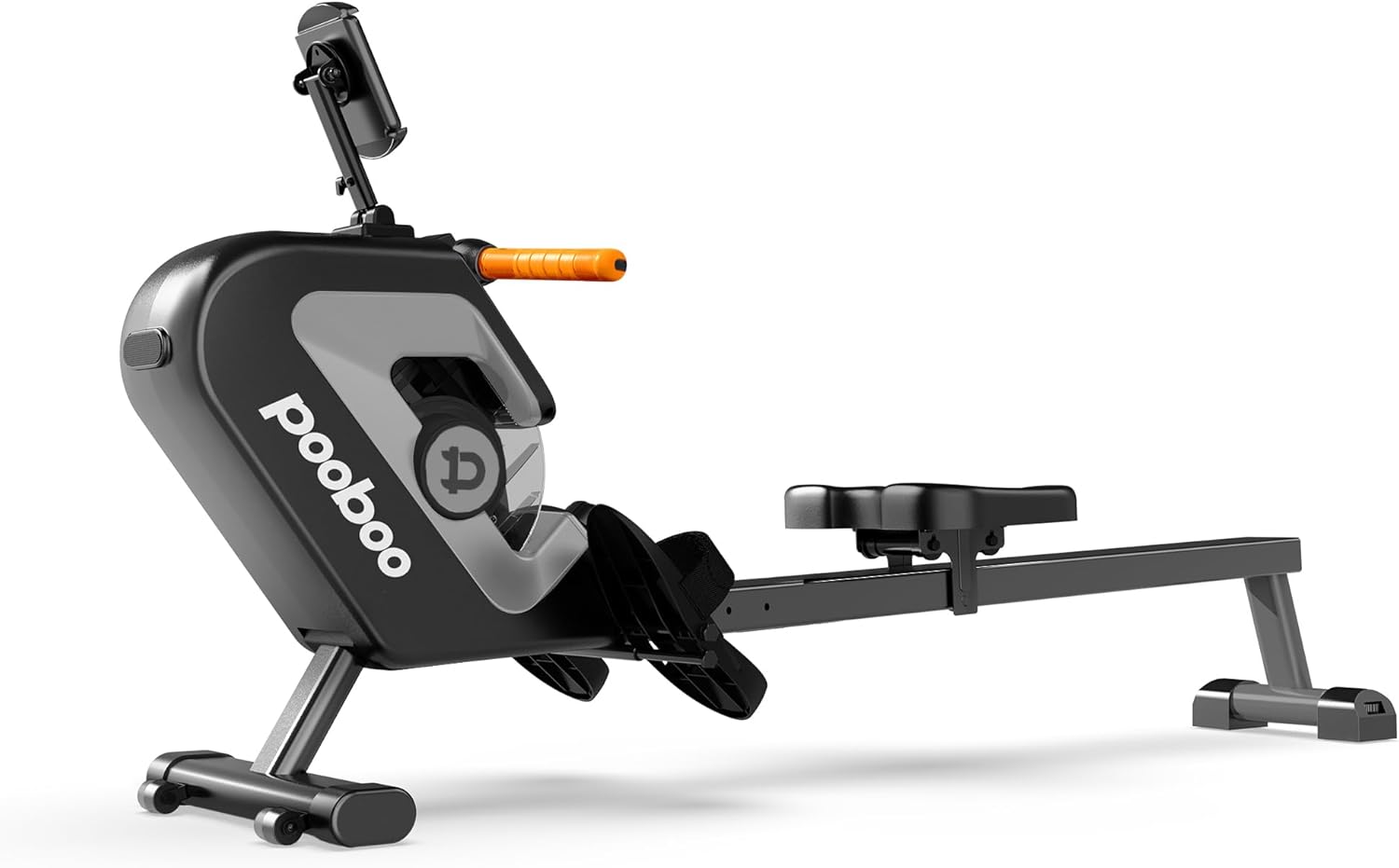 pooboo Rowing Machines for Home, Dual Wind & Magnetic Resistance, Foldable Row Machine 400 LB Weight Capacity, 14 Levels Resistance Quiet Rowers for at Home Exercise, App Supported