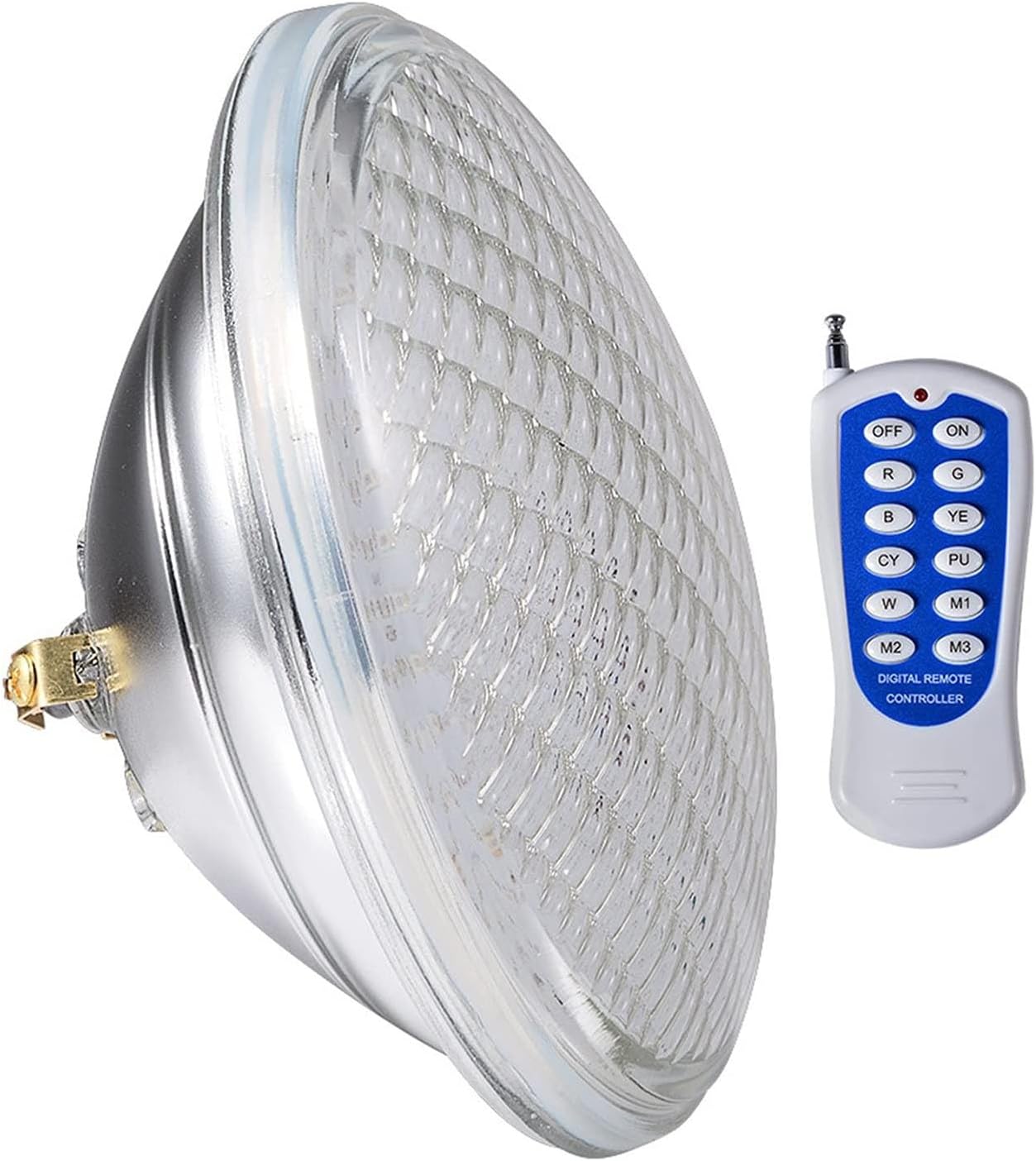 Submersible LED Lights - 12V with Remote Control Spotlights Pool Light, IP68 Waterproof Floodlight Light, RGB PAR56 Underwater Lights, Pool Party Decoration(25W)