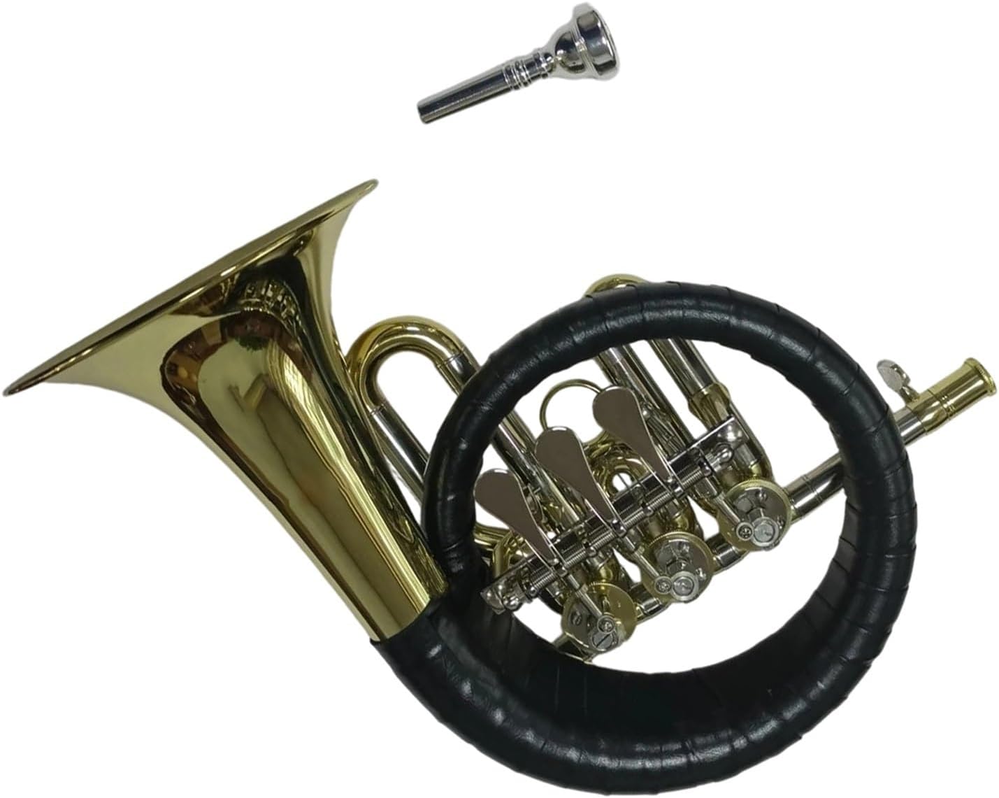 4 Key French Horn Gold Lacquer Rotary Valve Professional French Horn Suitable For Beginners And Adults
