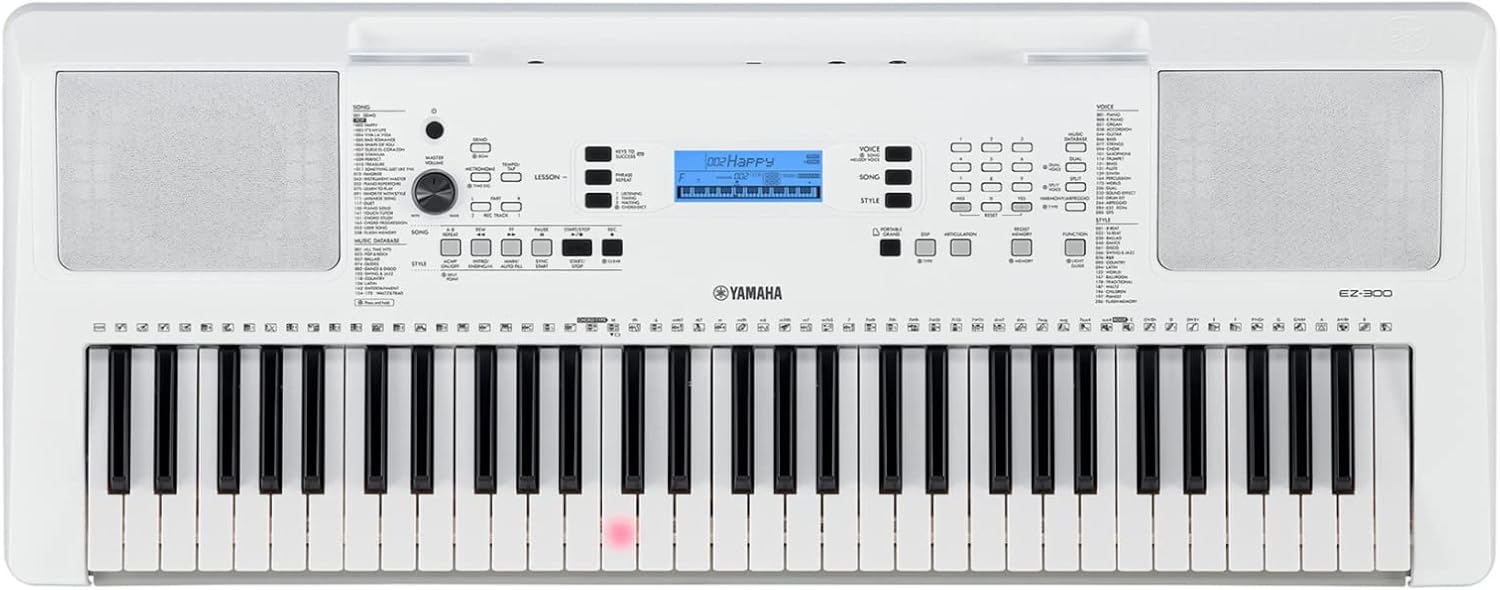 Yamaha EZ300 61-Key Portable Keyboard with Lighted Keys (Power Adapter sold separately)
