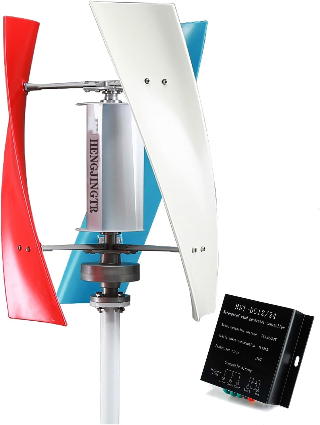 3000W Portable Vertical Levitation Axis Wind Turbine Generator, Small Windmill with Hybrid Controller MPPT Home Appliance for Boats, Gazebos, Chalets, or Mobile Homes