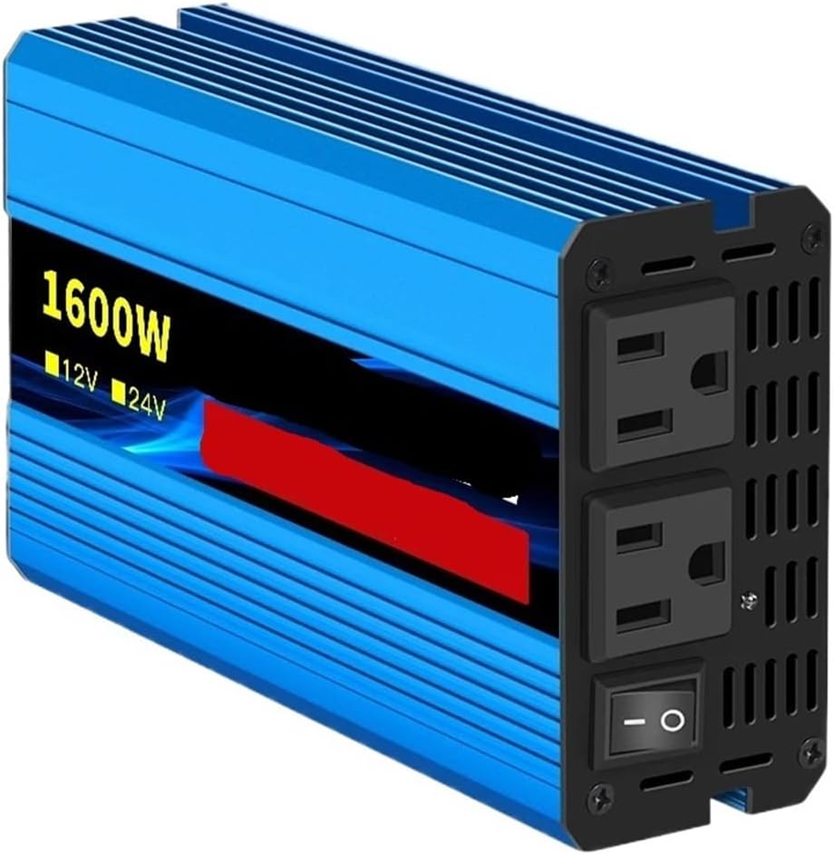 1600w-4500W 12V/24V to AC 110V 60Hz Pure Sine Wave Inverter Car Power Tranfermer Voltage Portable Converter with LED Display(12V 110V 5000W 60HZ)