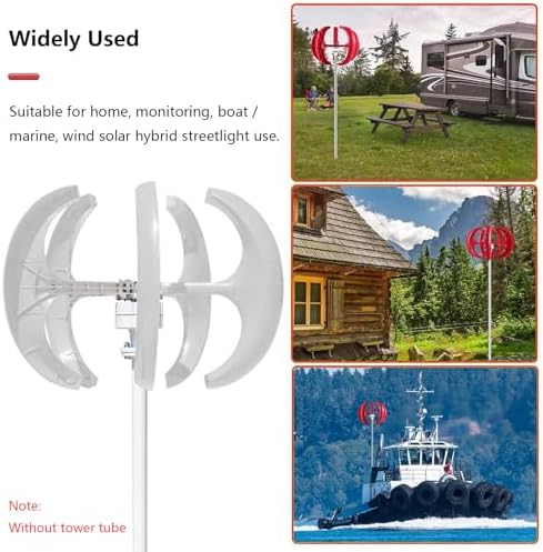 High-Efficiency 13000W Wind Turbine Generator Kit - 5-Blade Vertical Axis, 12V/24V/48V/72V/110V/220V AC Permanent Magnet, Complete with Controller, Ideal for Home & RV Renewable Energy Solutions