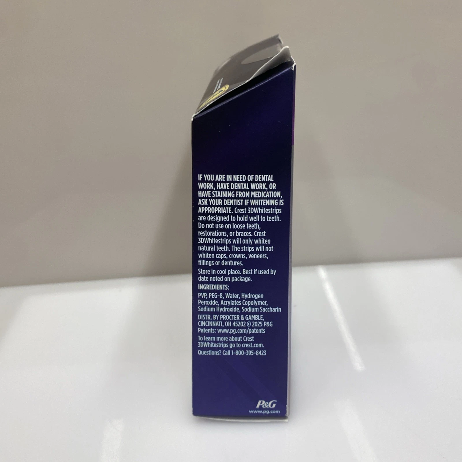 Crest 3D Whitestrips - Age Renew Levels 25 Whiter 21 Treatment -Open Box