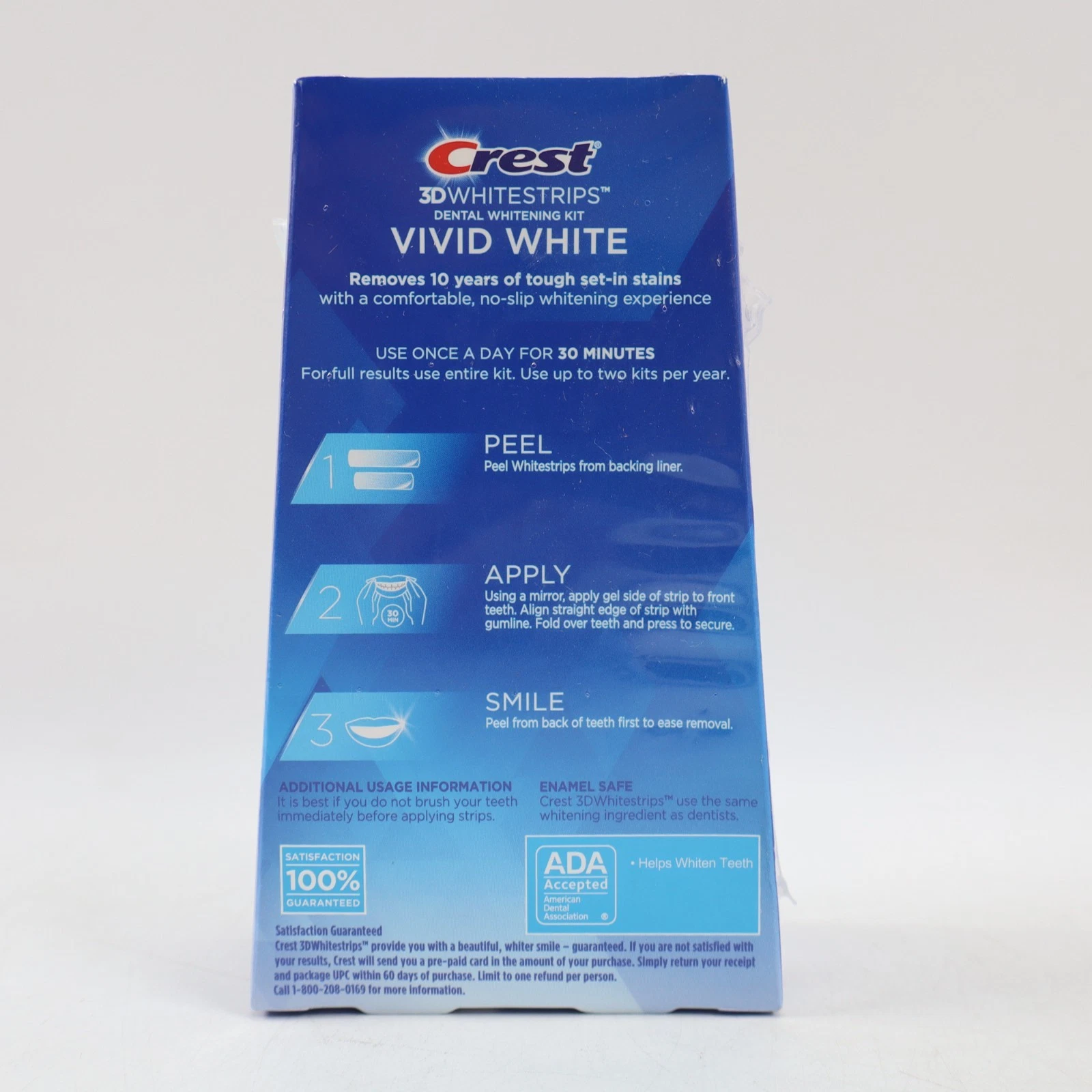 Crest 3D Whitestrips Vivid White Teeth Whitening Kit - 12 Treatments EXP 02/2026