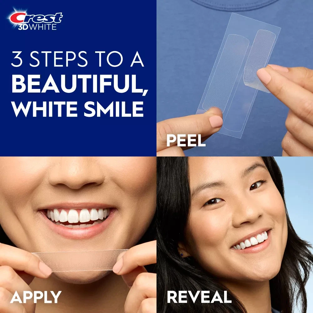 Crest 3D WhiteStrips Noticeably White At-Home Teeth Whitening Kit 10 Count
